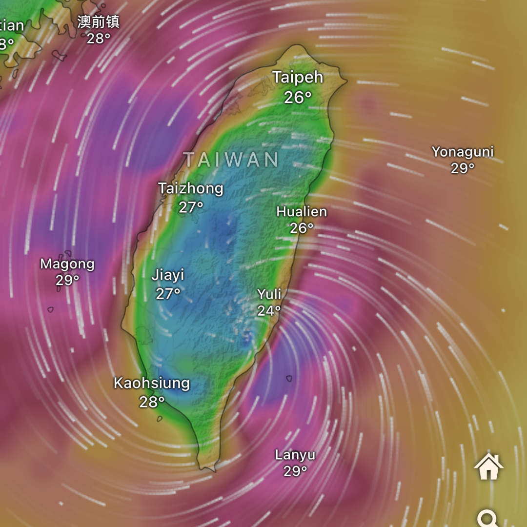 Taifun Haikui (Foto: windy.com)