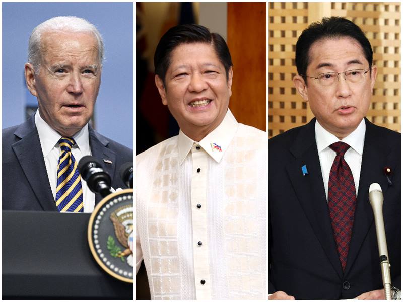 Erstes trilaterales Gipfeltreffen: US-Präsident Joe Biden, Präsident der Philippinen, Ferdinand Marcos Jr. und Japans Premierminister Fumio Kishida (Bild: Archiv)