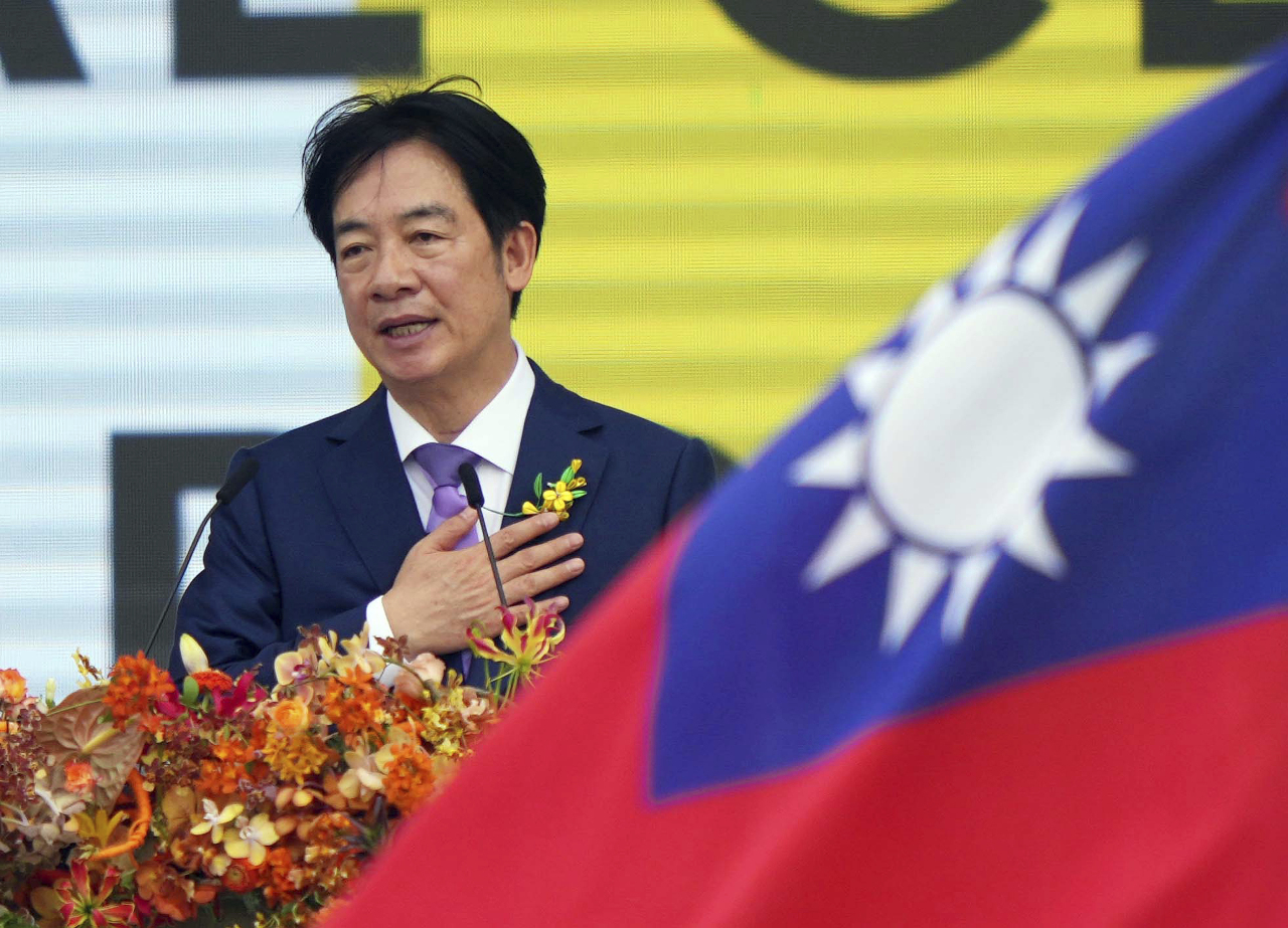 Die Antrittsrede von Präsident Lai Ching-te. (Foto: Reuters)