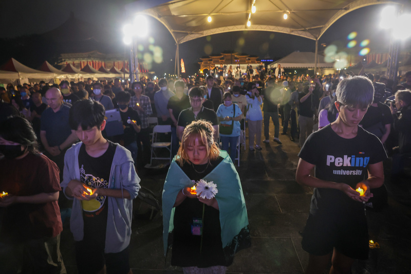 In diesem Jahr nahmen über 6000 Menschen an der Gedenkveranstaltung zum 35. Jahrestag des Tiananmen-Massakers in Taipei teil, was einen neuen Höchststand in den letzten zehn Jahren darstellt. (CNA)