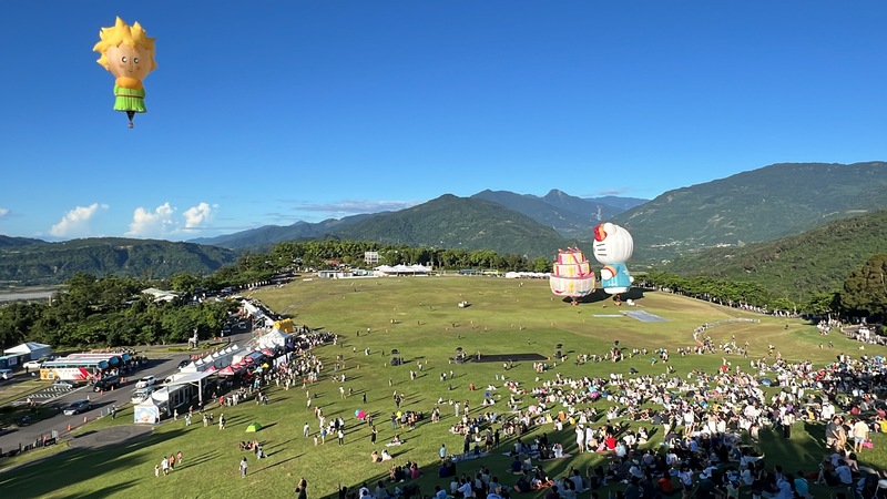 Das Plateau in Luye in Osttaiwan ist vor allem während des Heißluftballon-Festival im Sommer ein beliebtes Reiseziel (Foto: CNA)