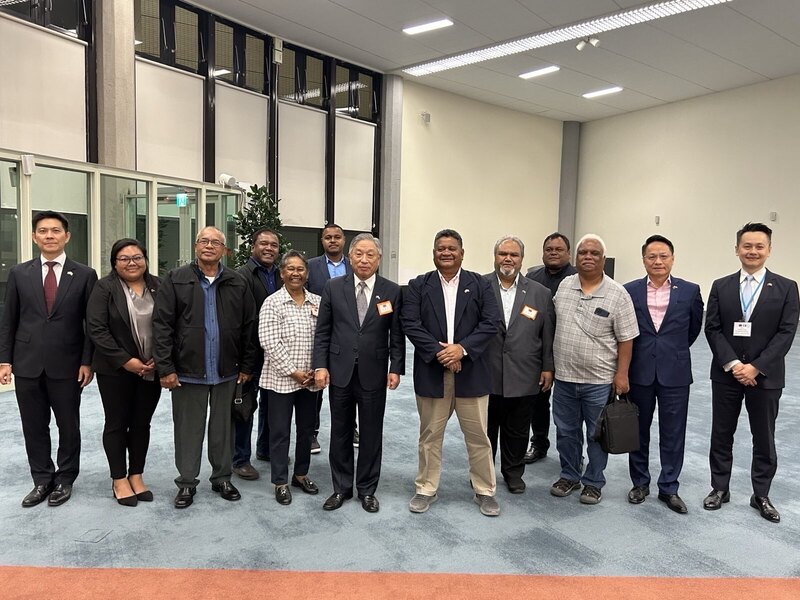 Das taiwanische Außenministerium hat heute gemeldet, dass der Außenminister Palaus Gustav N. Aitaro gemeinsam mit dem Präsident Surangel Whipps, Jr. nach Taiwan gereist ist, um an den Nationaltagsfeierlichkeiten teilzunehmen. (Foto: CNA)