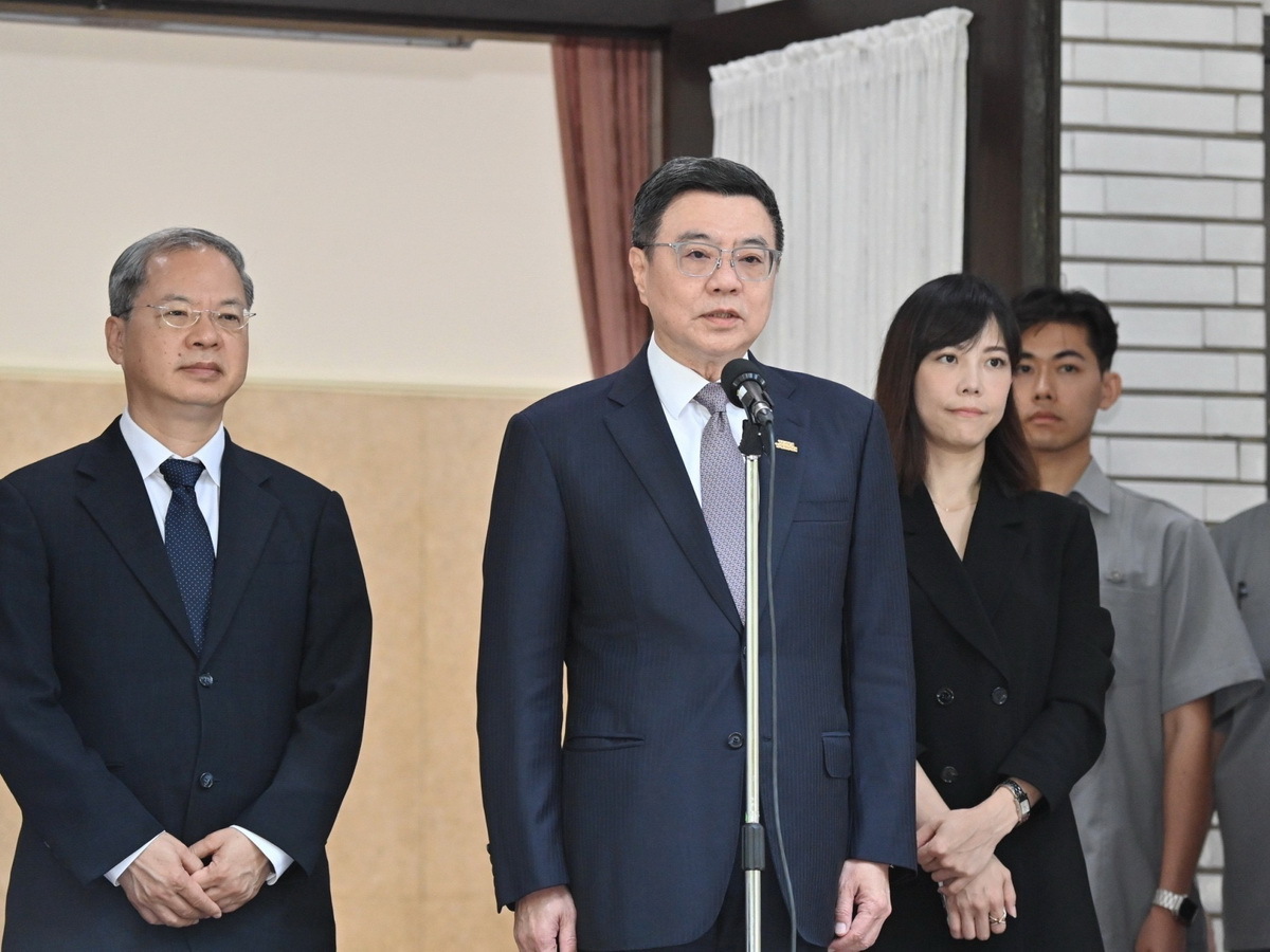 Premierminister Cho Jung-tai spricht im Parlament. (Foto: Zur Verfügung gestellt vom Kabinett)