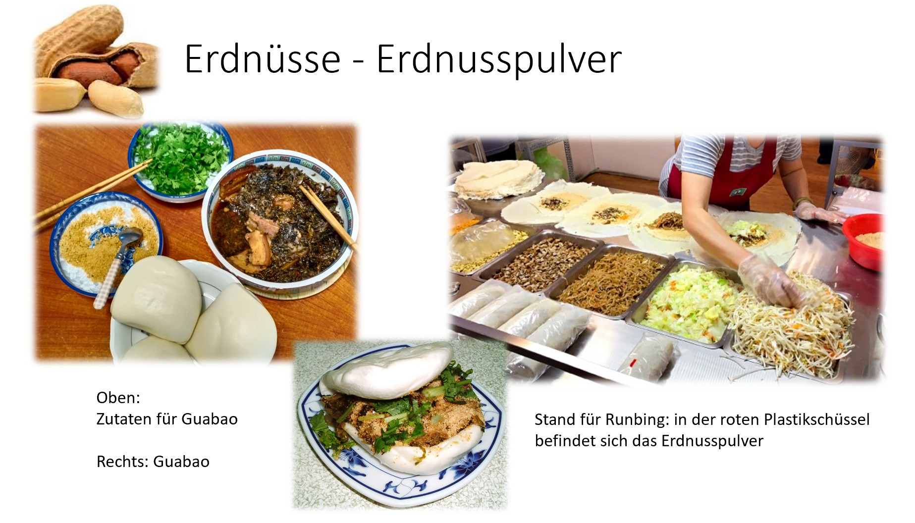 Erdnüsse und Erdnusspulver