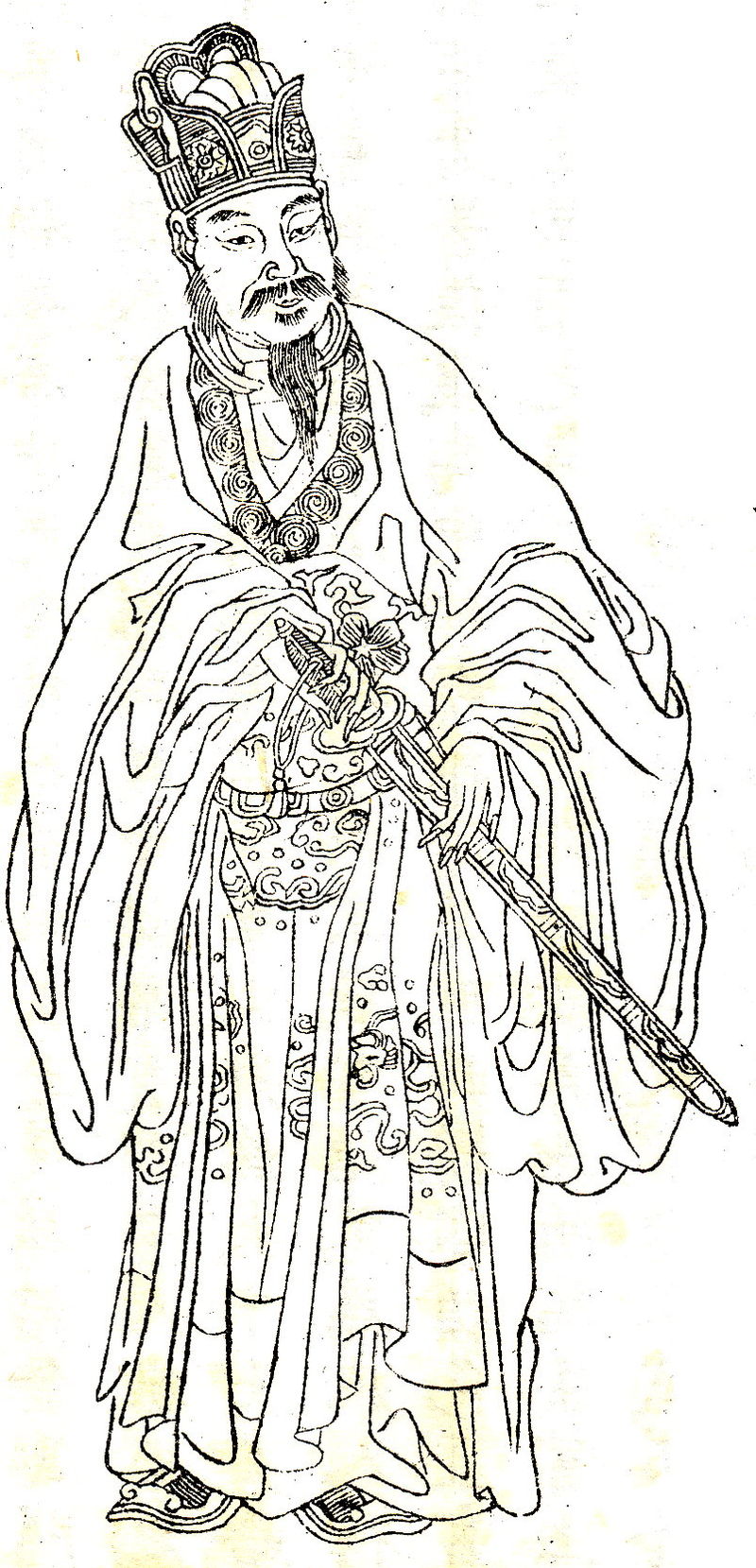 Dongfang Shuo, Politiker und Witzbold, der Held dieser Legende (Bild: Public Domain, https://commons.wikimedia.org/w/index.php?curid=1180359)