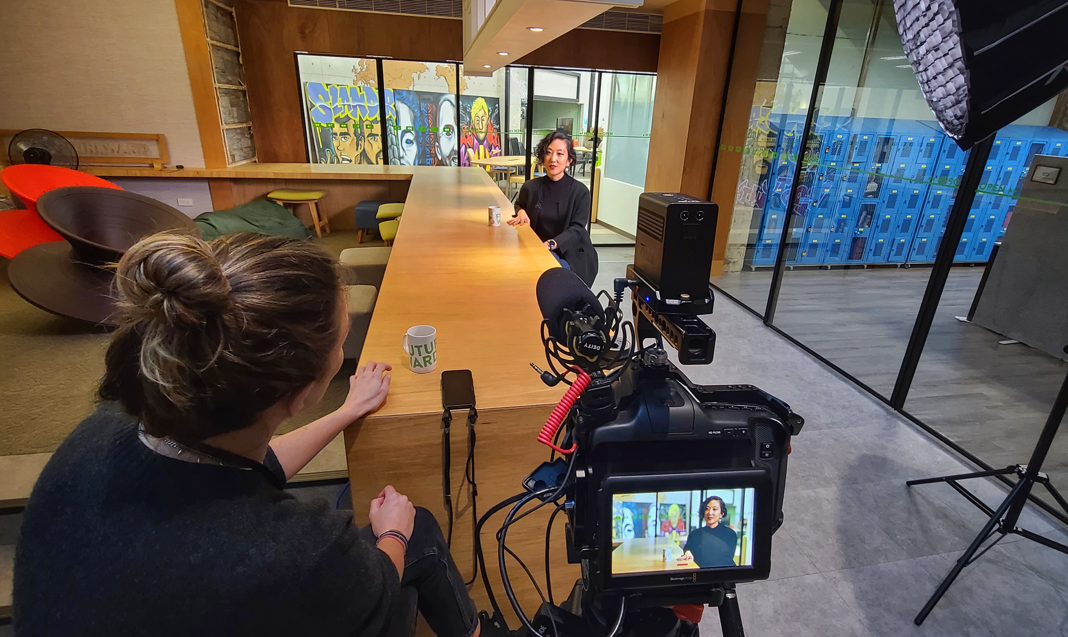 TV-Produktion für ARD - ttt, Interview mit Emily Wu (Foto mit freundlicher Genehmigung von Michael Geier)