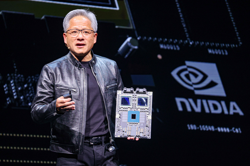 Nvidia Founder and CEO Jensen Huang highlighted Taiwan’s crucial role as a partner while delivering a speech at the National Taiwan University last Sunday. (Photo: CNA)