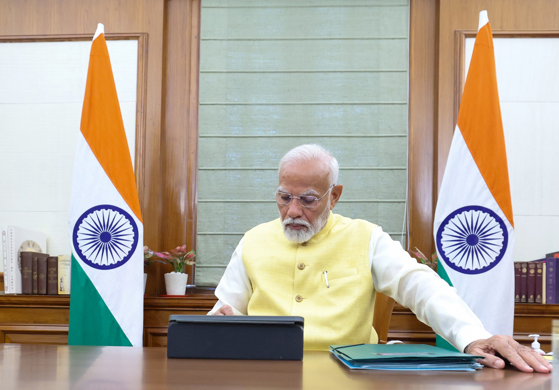 Narendra Modi taking charge of the office of the Prime Minister of India at South Block, in New Delhi on June 10, 2024. (https://www.pmindia.gov.in/)