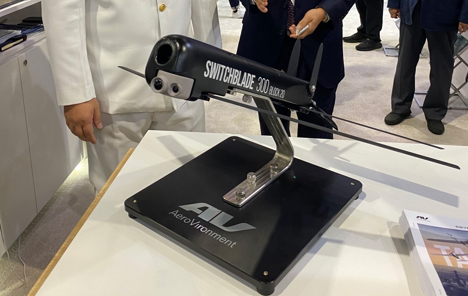 A model of the Switchblade 300, one of the two drones to be purchased by Taiwan. (Photo couresty of AeroVironment's Facebook)