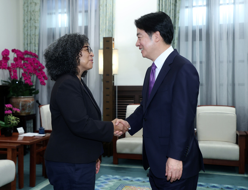 President Lai Ching-te received U.S. Congresswoman Marilyn Strickland and her delegation on Tuesday. (Photo: CNA)