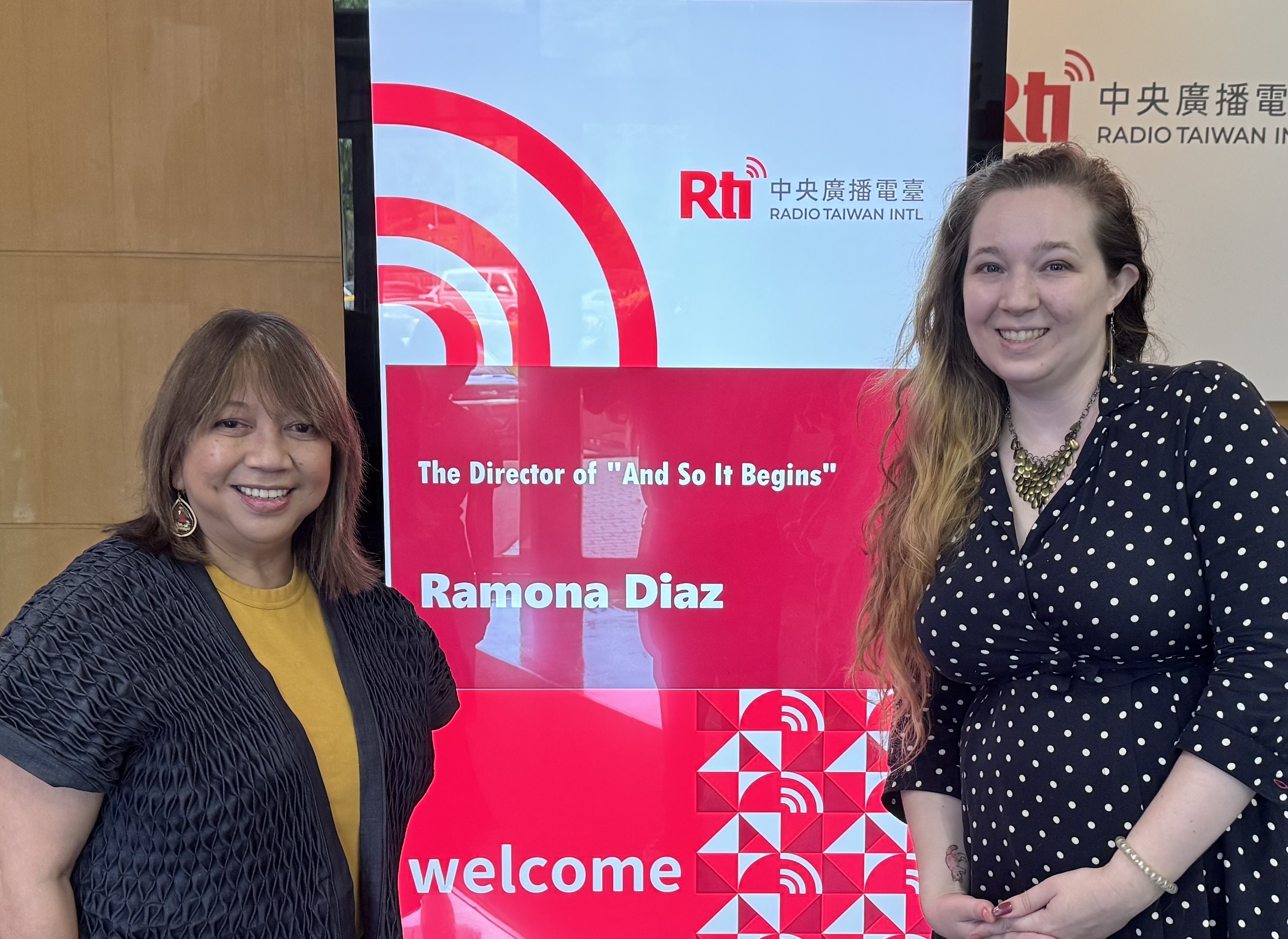Ramona Diaz (left) visiting Rti during her first-ever visit to Taiwan! (Photo: Rti)