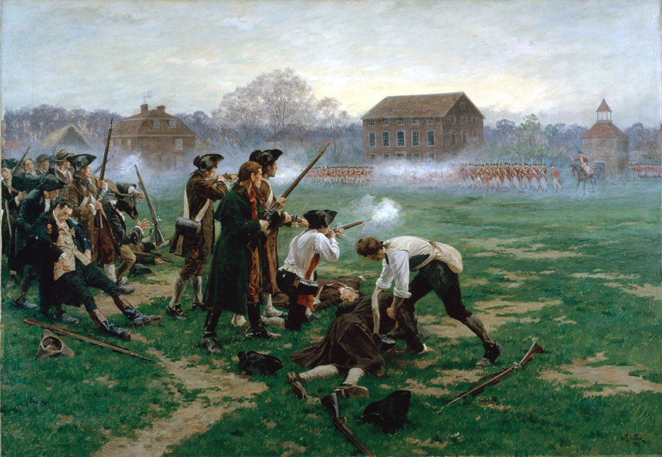 Battle of Lexington. (Photo: Painting by William Barnes Wollen - National Army Museum website)