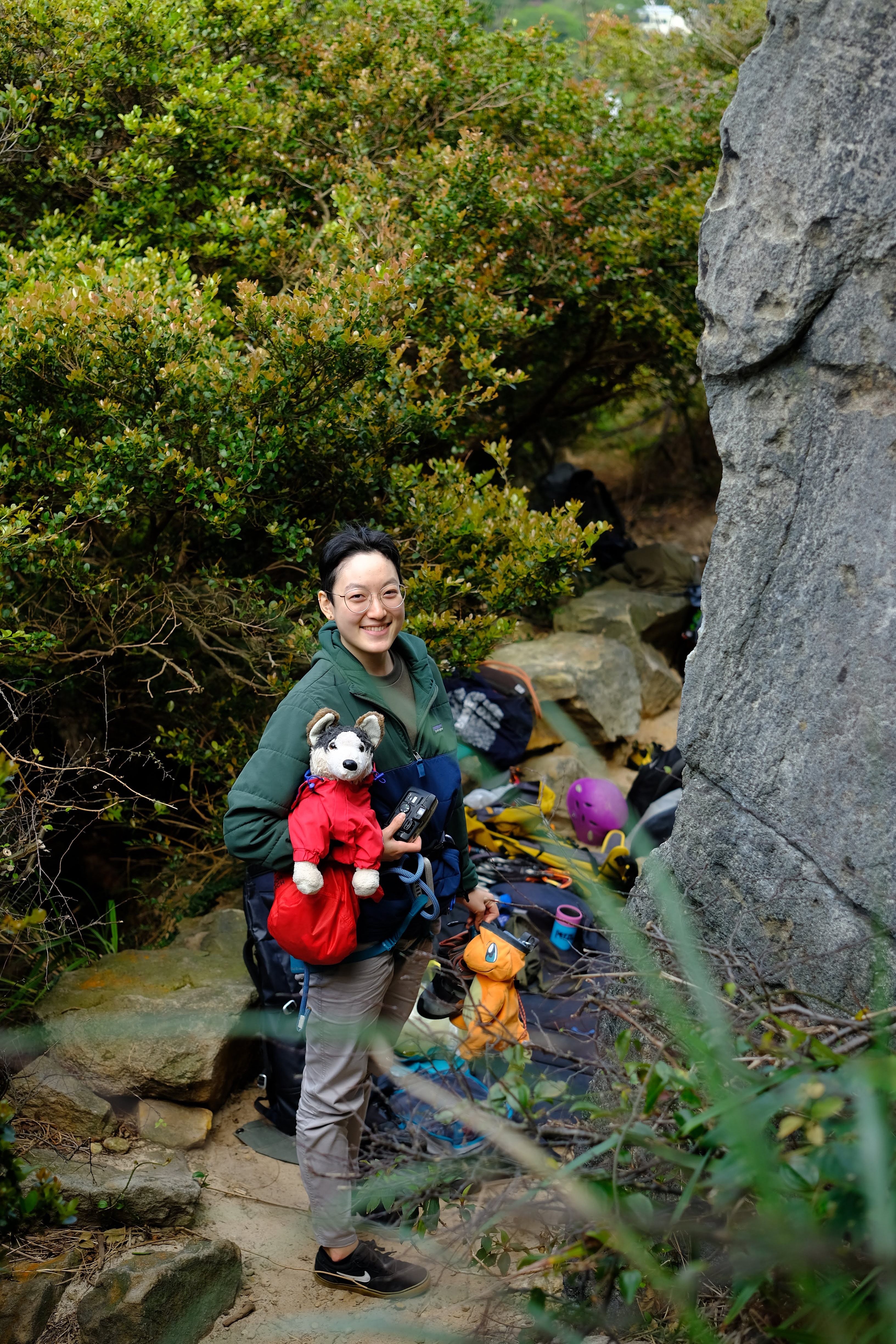 Patty Pi exploring one of the many rock climbing spots in Taiwan! (Photo: Patti Pi)
