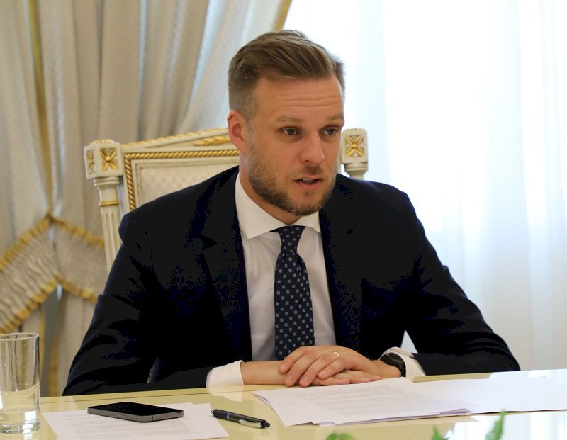 El ministro de Relaciones Exteriores de Lituania Gabrielius Landsbergis (Foto: Twitter)