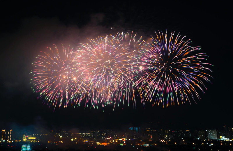 Fuegos artificiales para el Doble Diez (Foto: CNA)