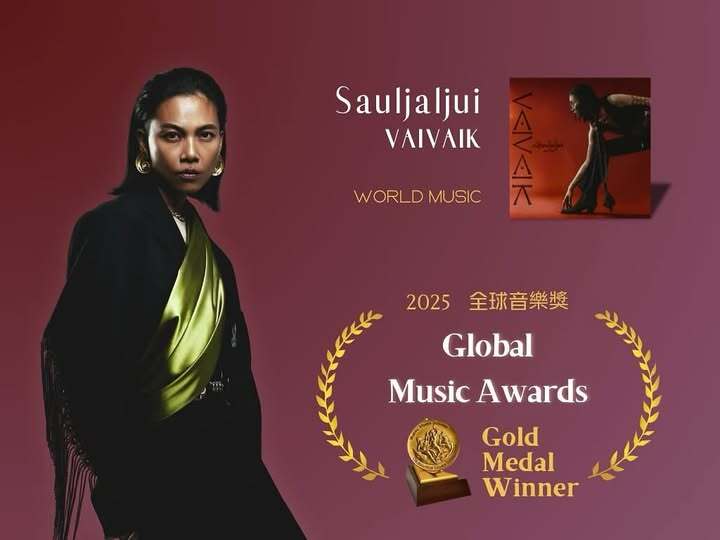 Sauljaljui obtuvo el primer lugar en la categoría música del mundo de los Premios Globales de la Música 2025. (Foto: Sauljaljui)
