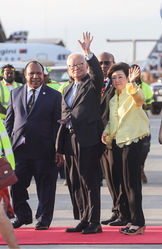 Morris Chang à l'aéroport de Taoyuan (Image d'archives CNA)