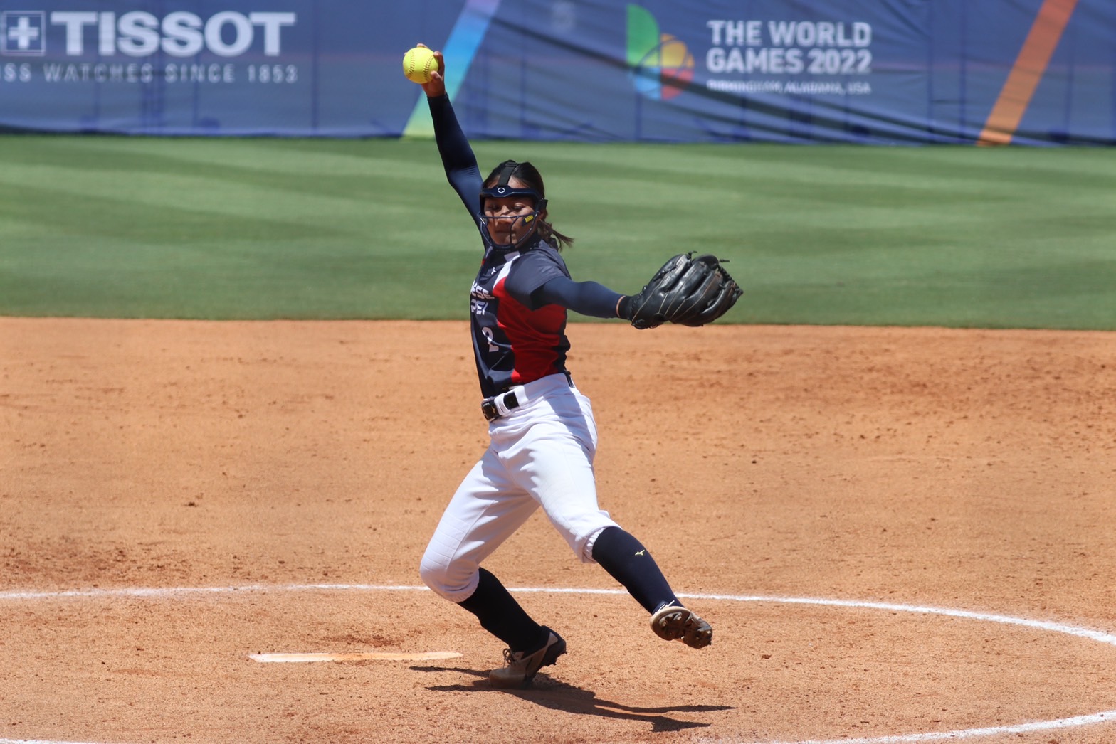 La lanceuse Ke Hsia-ai star de l'équipe féminine de softball taïwanaise aux Jeux mondiaux de 2022 (photo bureau des Sports)