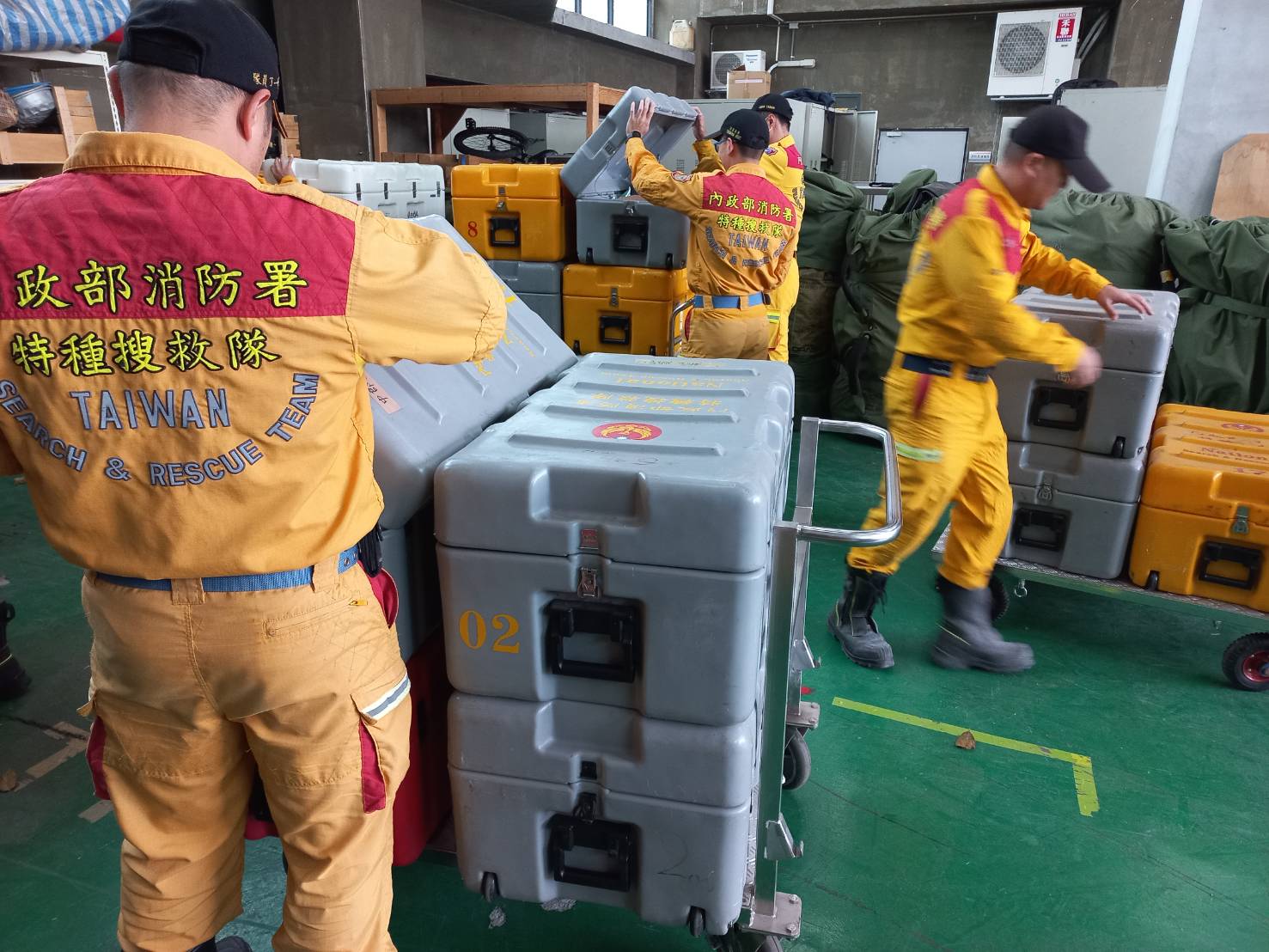 Préparatifs des premiers secours taïwanais suite au séisme survenu en Turquie le 6 février 2023 (photo RTI)