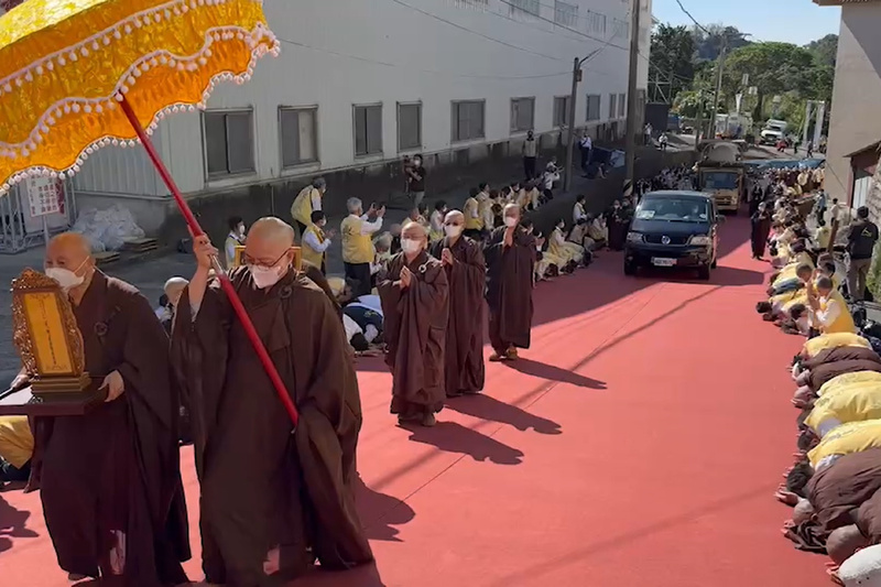 Cérémonie en hommage au Maître Hsing Yun, fondateur de Fo Guang Shan, le 13 février (photo : CNA)