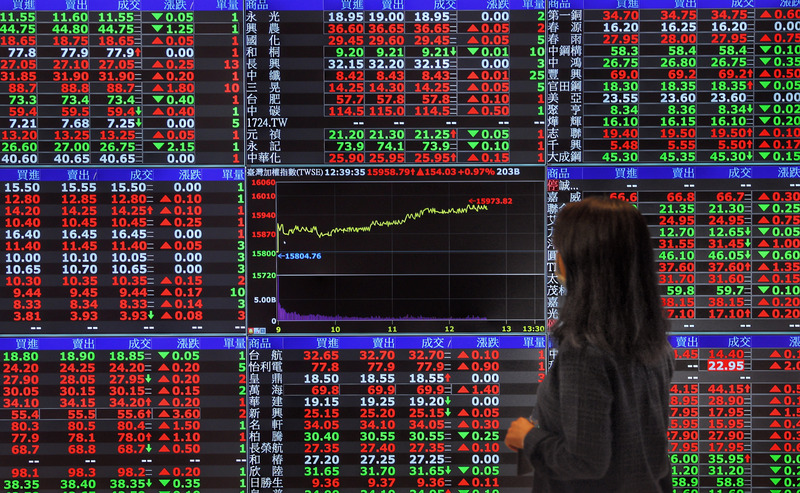 Photo d'illustration de la bourse de Taipei (photo CNA)
