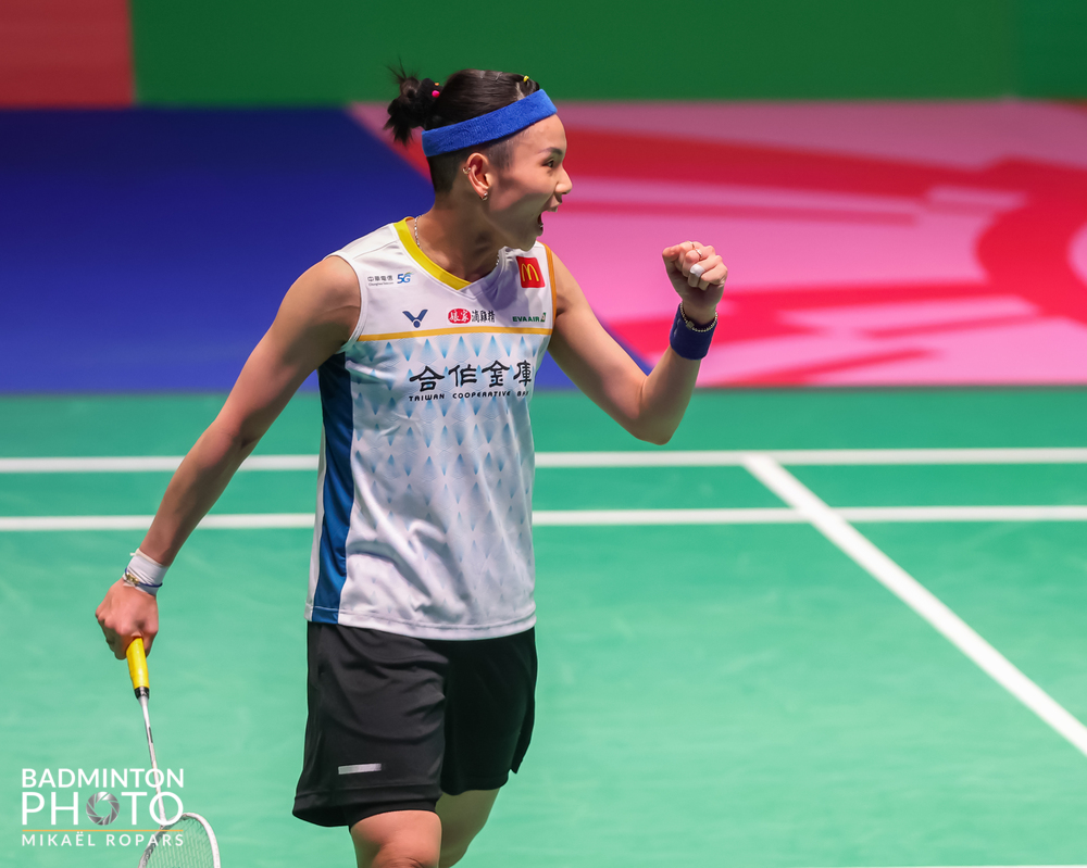 Tai Tzu-ying (戴資穎) remporte les Championnats d'Asie, contre la Coréenne An Se-young (photo : Facebook de Tai Tzu-ying)