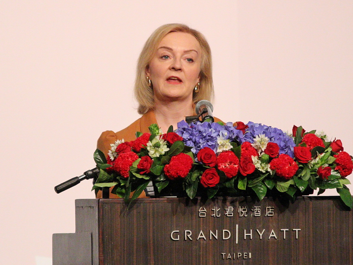 L'ancienne Premier ministre britannique Liz Truss en visite à Taipei (photo, RTI/Wang)