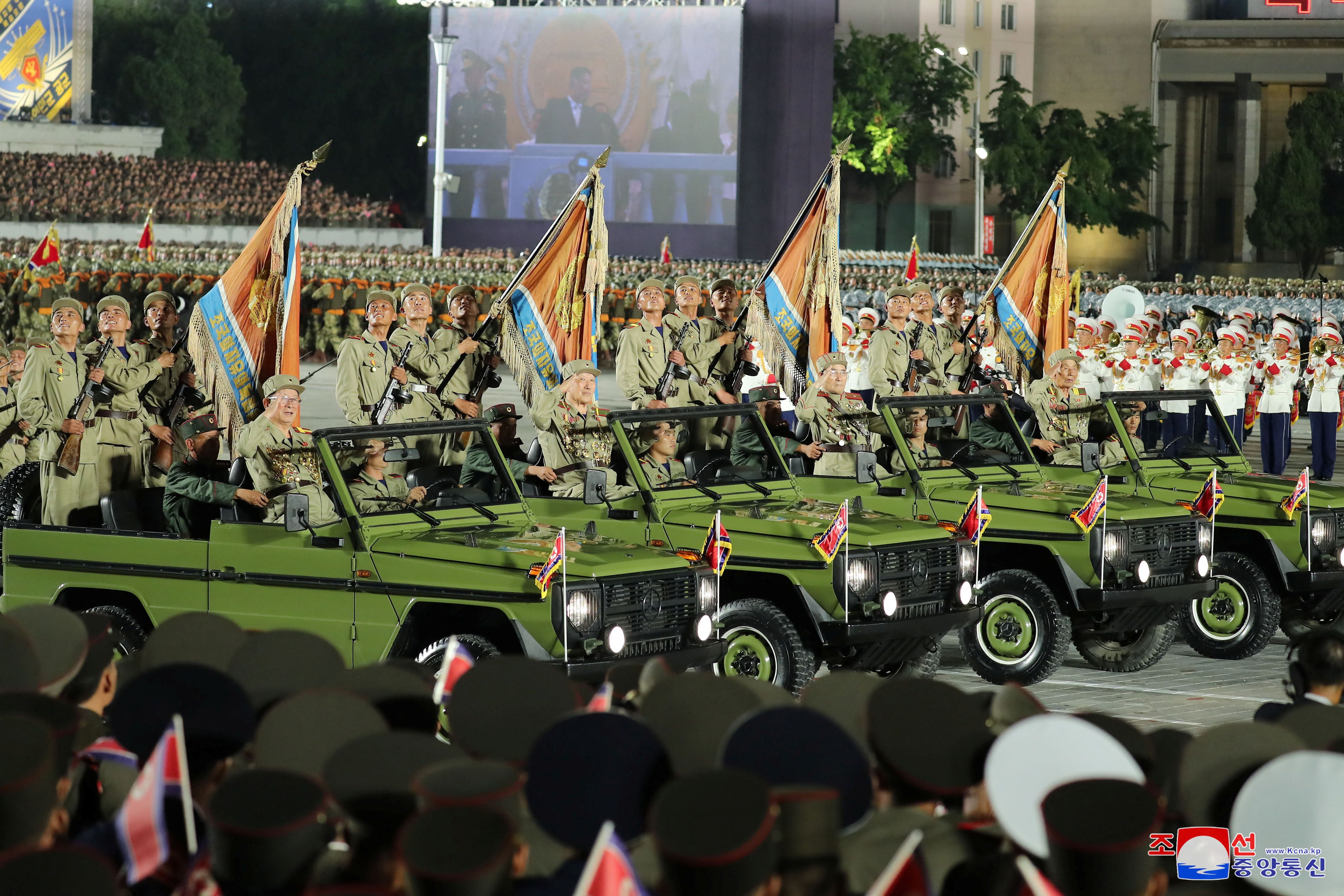 Parade militaire organisée en Corée du Nord le 27 juillet à l'occasion des 70 ans de la guerre de Corée (Image : Reuters)
