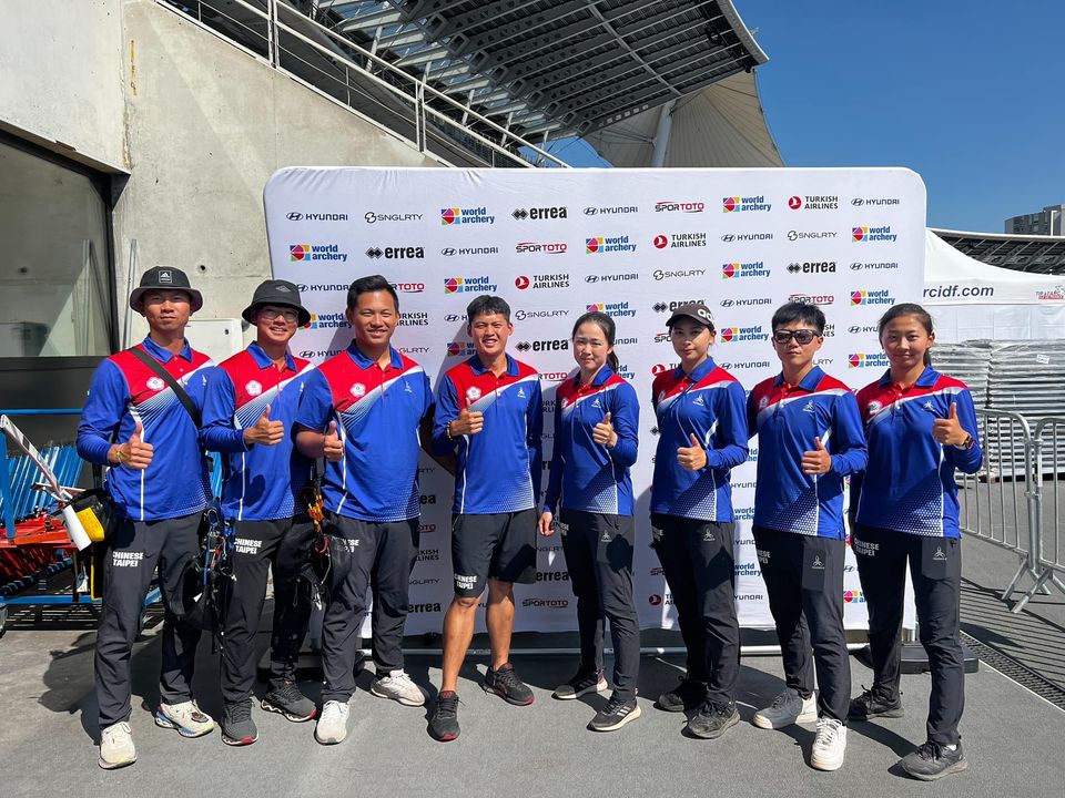 L'équipe taïwanaise de tir à l’arc (Photo FB de 中華民國射箭協會 Chinese Taipei Archery Association)
