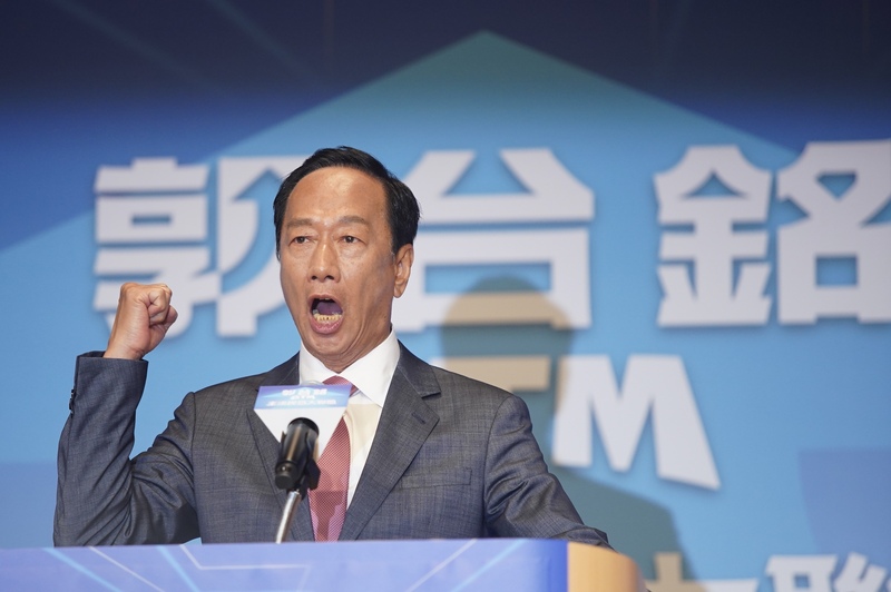 Terry Gou (郭台銘), le fondateur de Hon Hai, a annoncé sa candidature à l'élection présidentielle (photo CNA)
