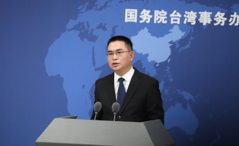 Le porte-parole du Bureau des affaires taïwanaises Chen Binhua (陳斌華) (Image : CNA)