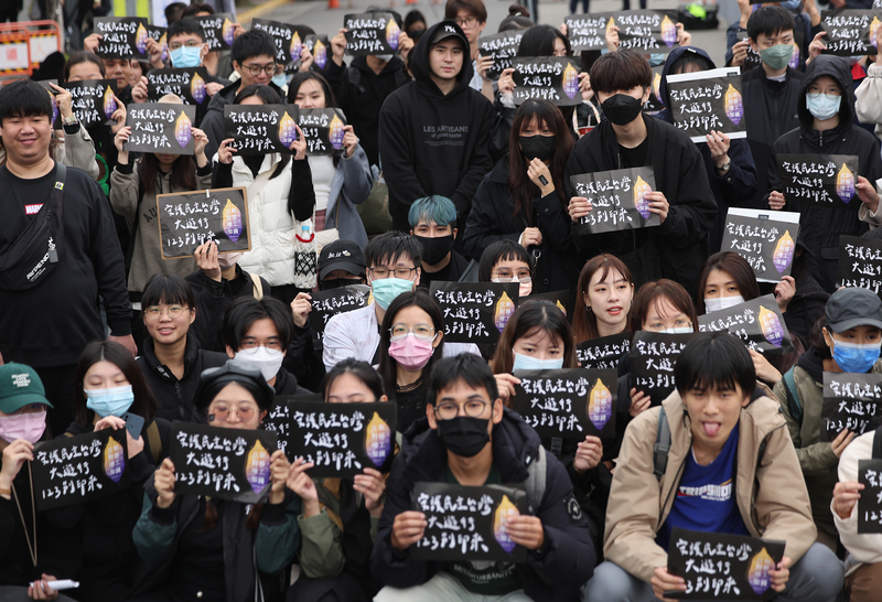 Manifestation à Taipei contre un éventuel afflux de travailleurs migrants indiens (photo CNA)