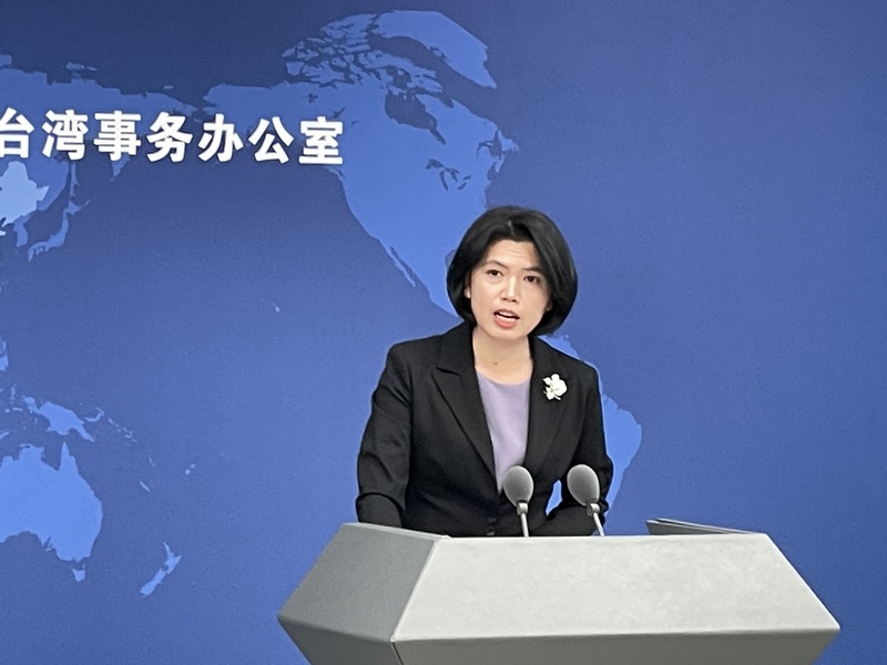 La porte-parole du Bureau chinois des affaires taïwanaises Zhu Fenglian (朱鳳蓮) a déclaré que "ceux qui travaillent pour l'indépendance de Taïwan" étaient des fauteurs de troubles, des destructeurs de paix et des va-t-en-guerre (Image : CNA)