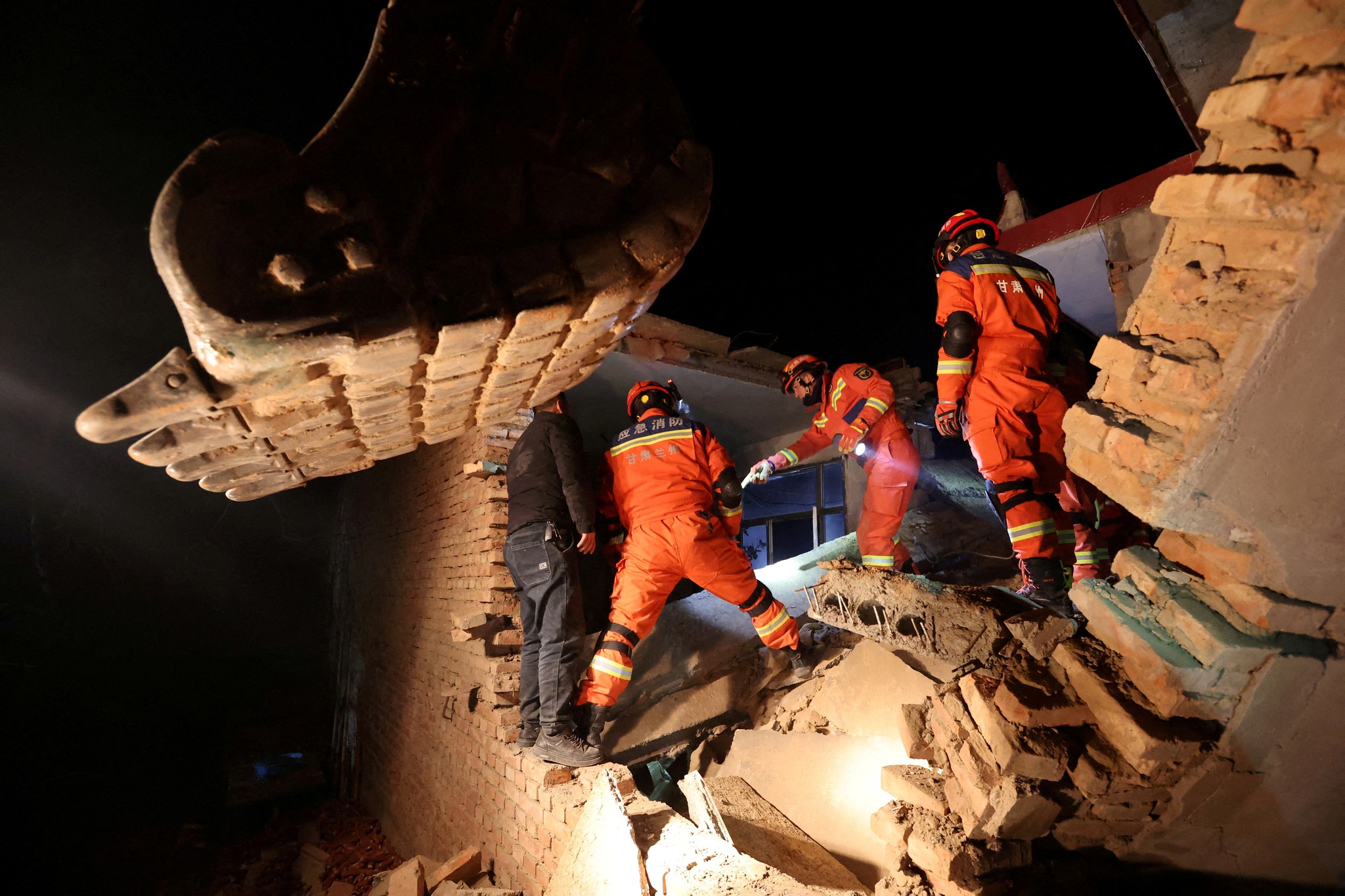 La province chinoise du Gansu a été touchée le 18 décembre au soir par un séisme de magnitude 6.2 (photo Reuters)