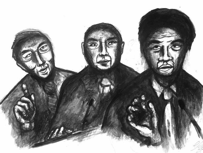 Elections 2024 : débat présidentiel (Croquis de Suzanne Duroy)