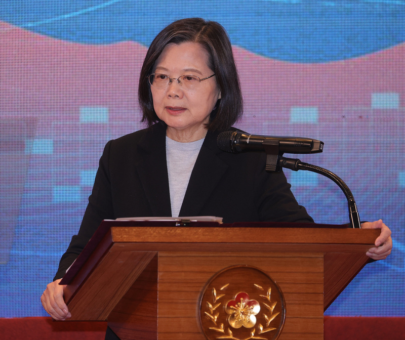 Discours de la présidente Tsai Ing-wen (蔡英文) le premier janvier 2024 (photo CNA)