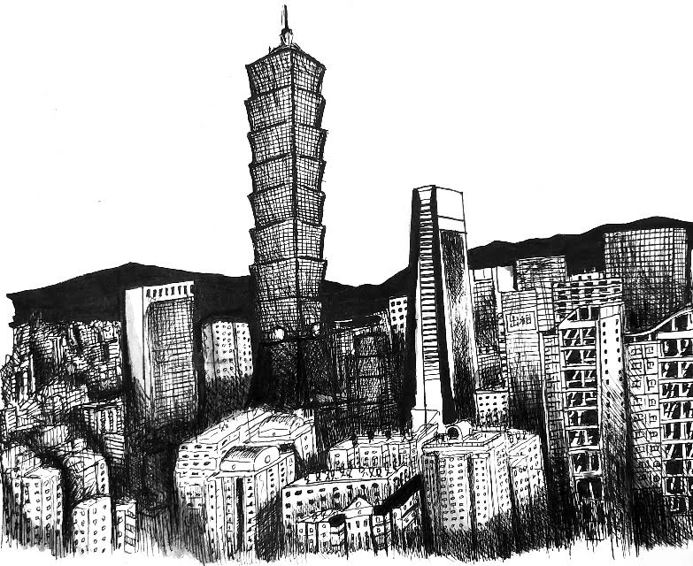 Illustration de l'économie taïwanaise (croquis de Suzanne Duroy, Rti)