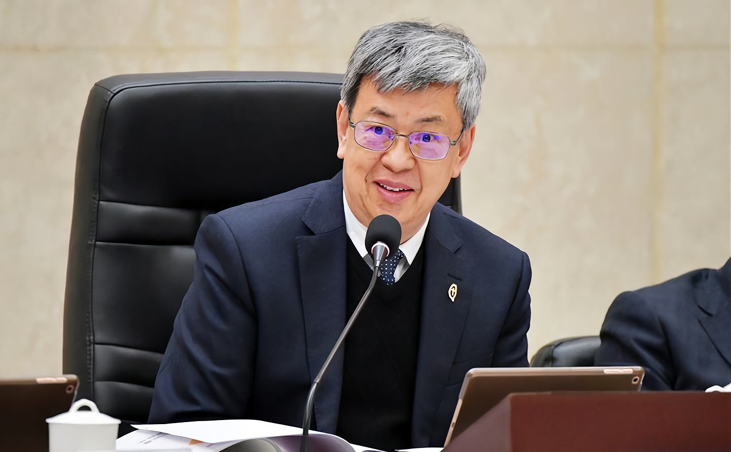 Le Premier ministre Chen Chien-jen (陳建仁) et ses ministres ont remis leur démission aujourd'hui, demande qui a été refusée par la présidente Tsai Ing-wen (Image : archive Yuan exécutif)