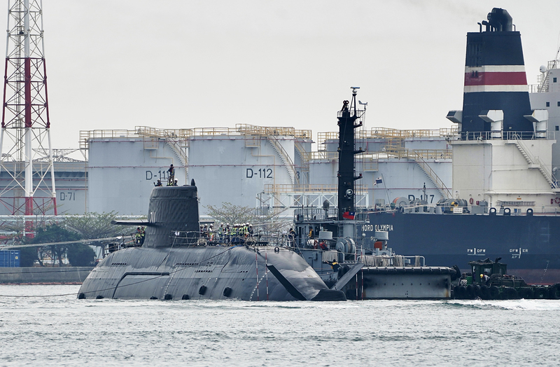 Le sous-marin taïwanais Haikun SS-711 finalise les tests d'acceptation en mer avant d'être livré à la Marine (archive CNA)