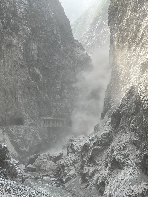 Gorges Taroko touchées par le séisme (Photo CNA)