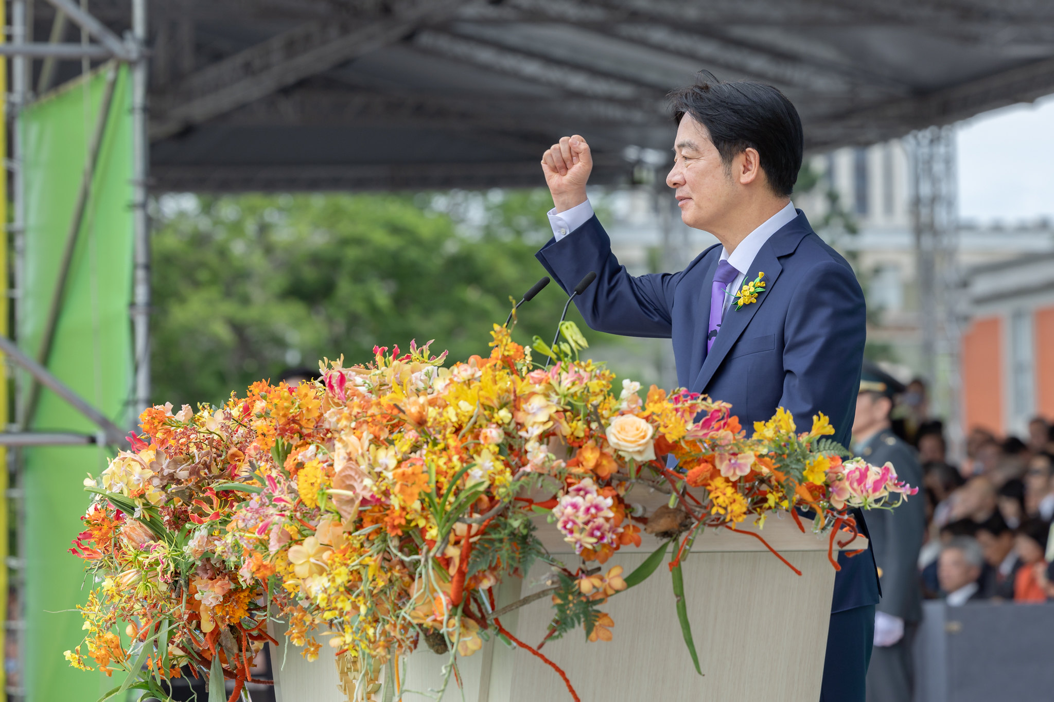 Discours inaugural du président Lai Ching-te (photo fournie par la palais présidentiel)