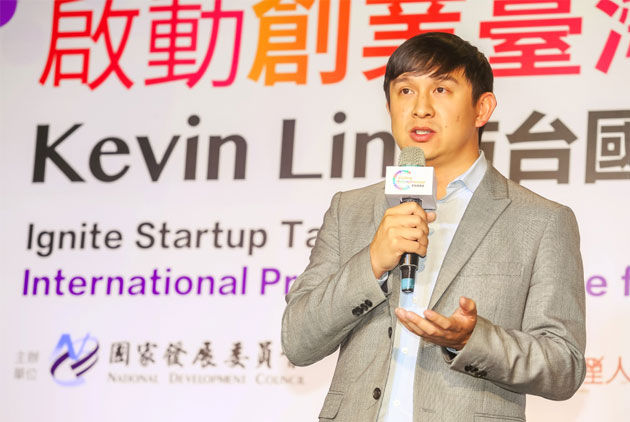 Kevin Lin à un événement sur les écosystèmes de startup (photo commission nationale de développement)