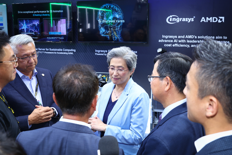 La PDG d'AMD Lisa SU (蘇姿丰), ici au salon Computex de juin 2024 a été désignée meilleure PDG de l’année par le magazine Time (photo CNA)