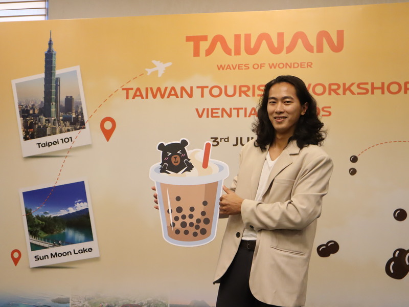 Youtuber laotien Lawrence Koo promeut le tourisme à Taïwan (Photo CNA)