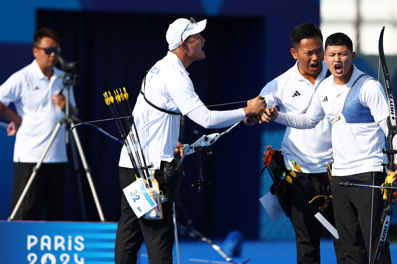 Taipei chinois pour le tir à l'arc masculin des JO de Paris (photo, CNA)