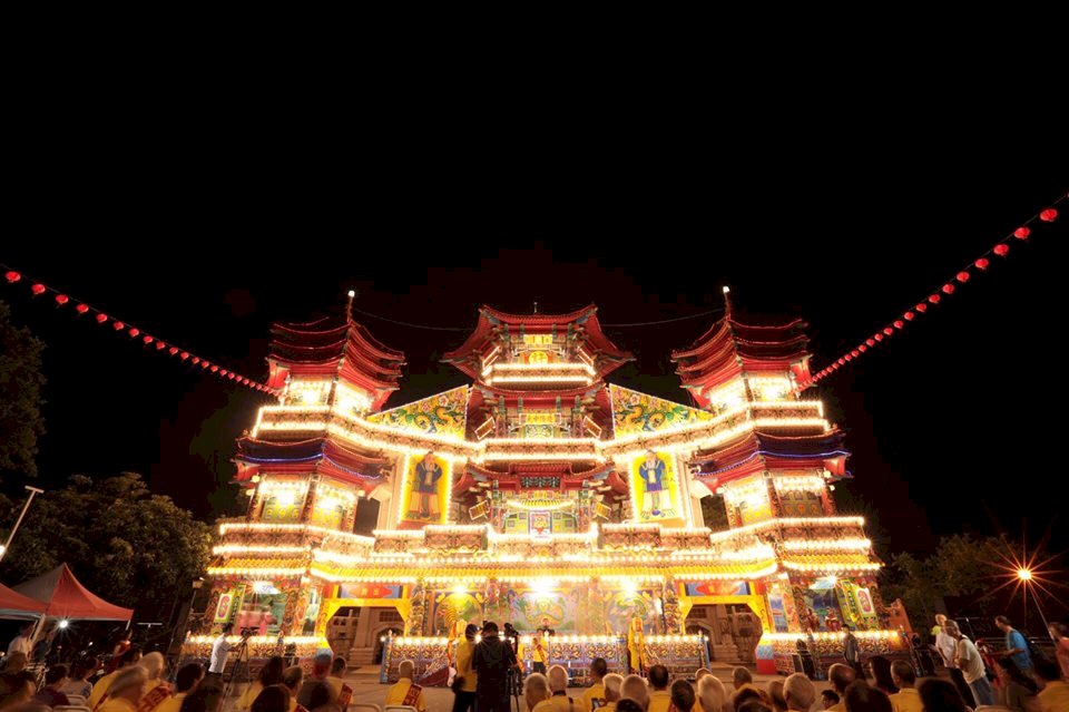 Pagodes où se tient le principal banquet pour les fantômes à Keelung (photo, mairie de Keelung)
