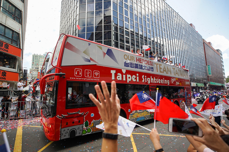 Demain aura lieu une parade dans Taipei pour célébrer les performances des athlètes taïwanais aux JO de Paris (Image : CNA)