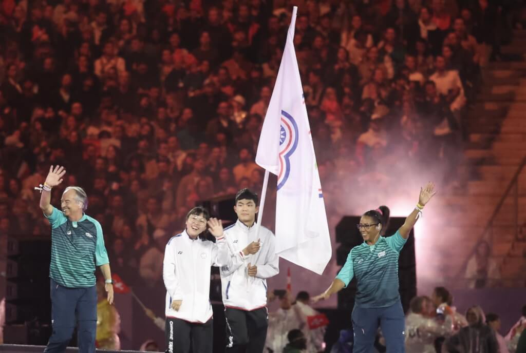 La délégation taïwanaise à la cérémonie de clôture des paralympiques de Paris (photo, commission des sports)