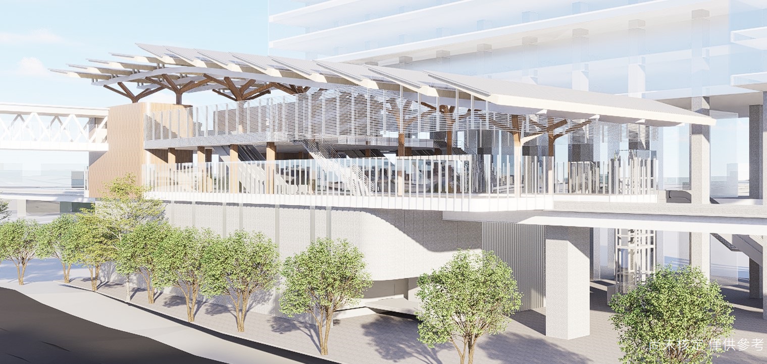 Schéma de simulation de station SB11 de la ligne Xizhi (Image Bureau du métro du Nouveau Taipei)