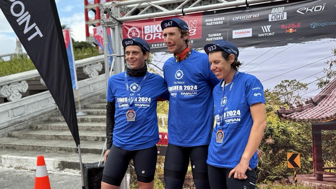 Podium du Bikingman Taiwan 2024 (photo Valentin Floquet)